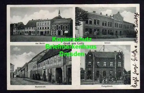 116759 AK Loitz Am Markt Schule Marktstraße Postamt 1928