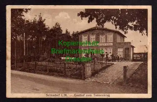 117282 AK Selmsdorf i. M. 1928 Gasthof zum Tannenkrug M. W. Bahr