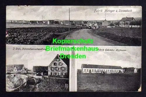 116903 AK Forth bei Erlangen 1921 Fabrik Metzger & Siesesbeck Gebrüder Hofmann K