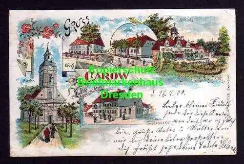 116393 AK Karow Jerichow Bez. Magdeburg Litho 1900 Gasthof zum goldenen Stern Ki