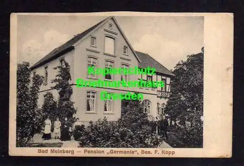 116915 AK Bad Meinberg Pension Germania Bes. F. Kopp 1912