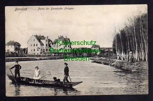 117281 AK Borsdorf 1907 Borsdorfer Anlagen See Teich