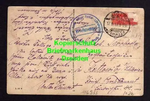 116933 AK Stolp i. Pommern 1917 Stolper Bank und Hospitalstrasse Feldpost Fliege