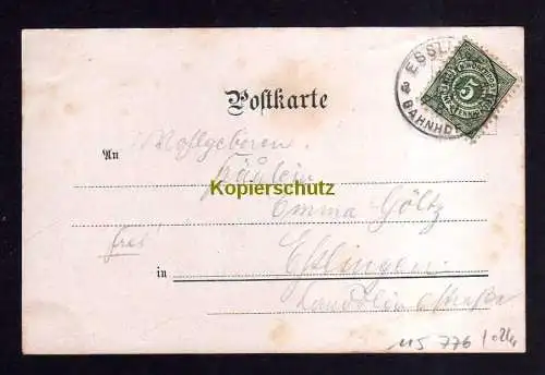 115776 AK Köngen 1899 Litho Rathaus Schloß Neckarbrücke