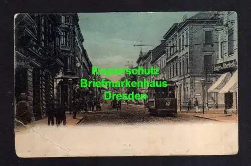 115968 AK M. Gladbach 1912 Hauptstraße Straßenbahn Geschäft Krüger & Overbeck