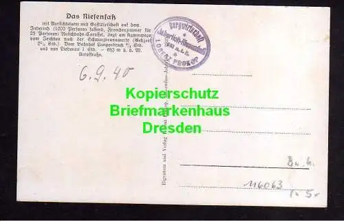 116063 AK Javornik Jaberlich Riesenfaß mit Aussichtsturm und Gastwirtschaft 1940