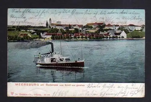 115368 AK Meersburg Bodensee Seeseite Schiff 1906