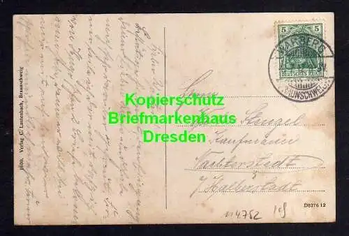 114752 AK Warberg bei Braunschweig Gasthof Carl Prüsse 1912