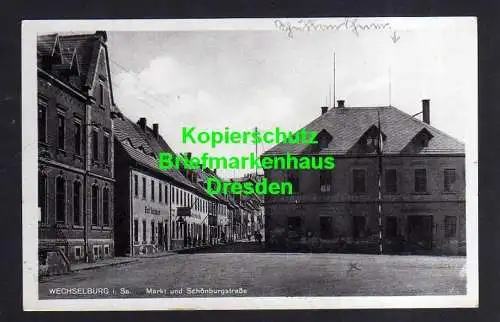 114779 AK Wechselburg i. Sa. Markt Schönburgstraße 1938 Schullandheim