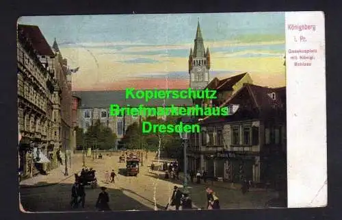 114968 AK Königsberg Opr. 1909 Gesekusplatz Schloss