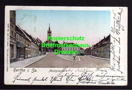 114960 AK Hartha i. Sa. Marktplatz 1901