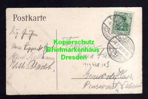 114468 AK Studentika Marburg 1909 V.D.St. sei´s Panier Mit Gott für Kaiser und R