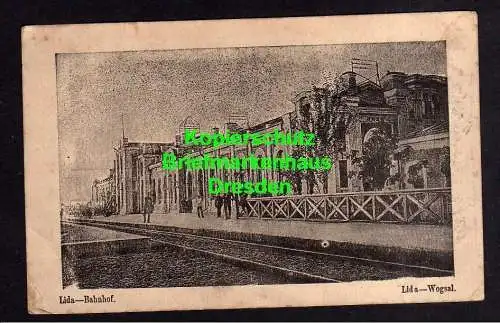 114816 AK Lida 1915 Bahnhof  Feldpoststation 69