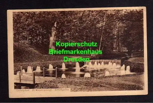 114492 AK Ludwigslust 1912 24 Wassersprünge Schloßgarten