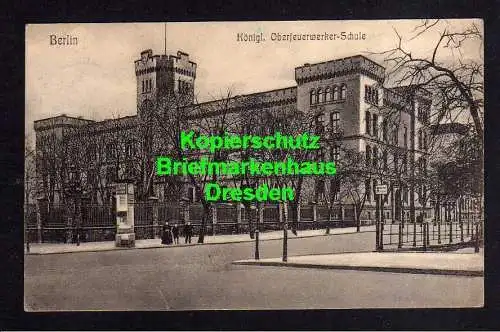 114638 AK Berlin Königl. Oberfeuerwerker Schule 1910 Verlag Herbig Tiergarten