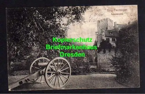 114829 AK Flechtingen Burg Kanonenplatz 1913