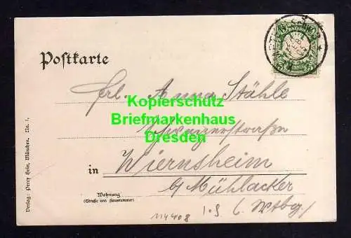 114408 AK Kempten Allgäu Totalansicht mit Kirche 1905