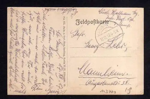 113771 AK Vouziers Frankreich 1917 Hessenstrasse Feldpost