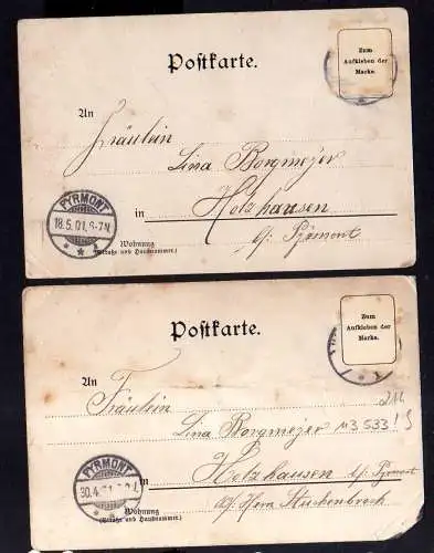 113533 2 AK Künstlerkarte Reklame Leibnitz Dessert Waffel Keks Hannover 1901 Fah