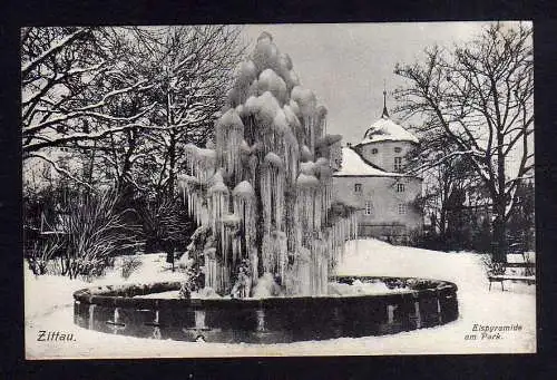 113739 AK Zittau 1916 Eispyramide am Park