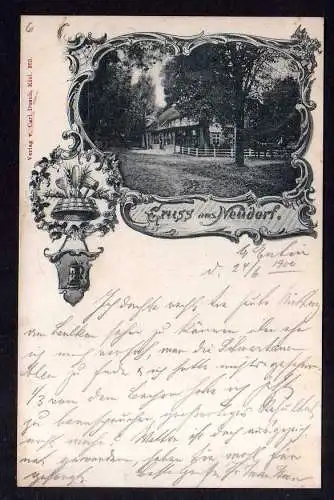 112686 AK Neudorf bei Eutin 1900 Haus im Wald gasthaus Wappen Bierseidel