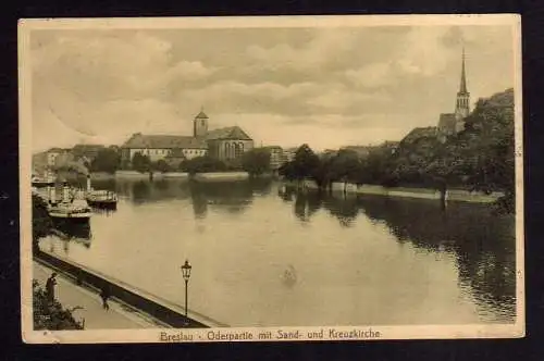 112816 AK Breslau Oderpartie 1911 Versammlung Verein der Eisenhüttenleute Reklam