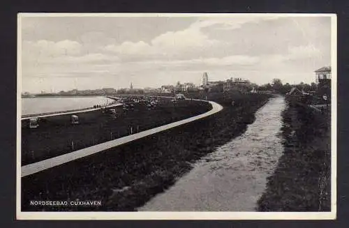 112869 AK Nordseebad Cuxhaven 1933  Meer Kanal