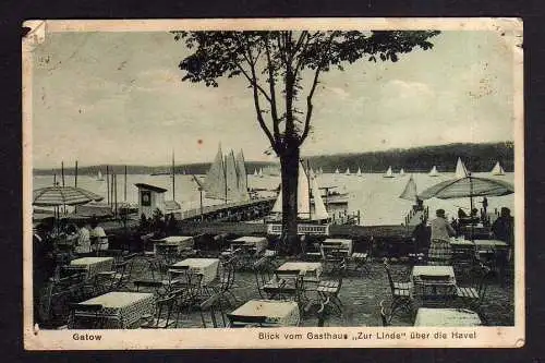 113480 AK Berlin Gatow 1928 Blick vom Gasthaus Zur Linde über die Havel