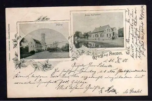 112901 AK Pomssen Pomßen 1901 Schloss Borns Restaurant