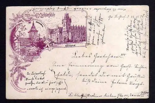 112122 AK Groß Lichterfelde Berlin Vorläufer 1898 Rathaus Dorfkirche