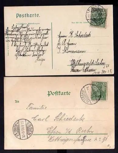 110981 2 AK Altenahr Bahnhof vom schwarzen Kreuz 1900 Mayschloss Saffenburg 1907