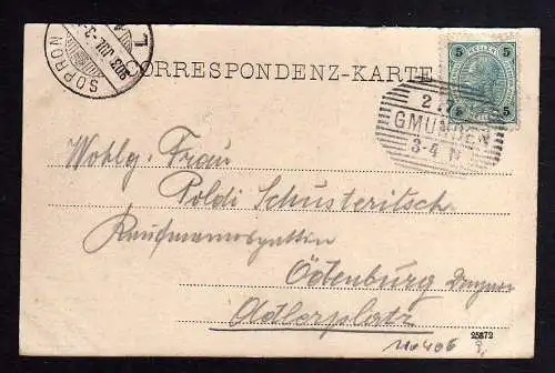 110406 AK Gmunden vom Moosberg Oberösterreich 1903