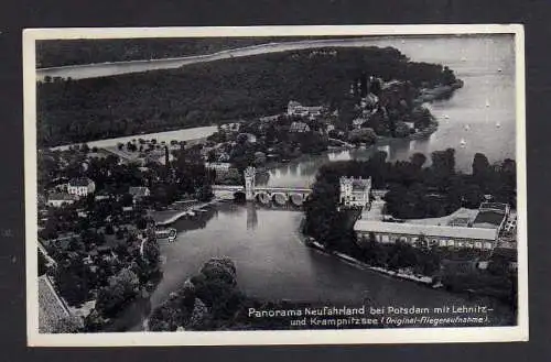 111426 AK Neufahrland bei Potsdam Luftbild Fliegeraufnahme 1935 Lehnitzsee Kramp