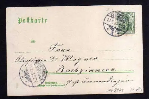 109471 AK Adelsheim Litho 1905 Bahnhof Gasthaus zum Hirsch Villa Weng