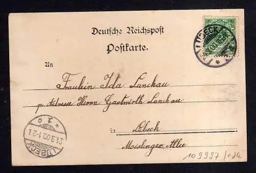 109997 AK Lübeck Litho 1900 Lübecker Volksfest Festzug 13. Jahrhundert Heimkehr