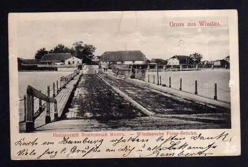 109659 AK Ventspils Windau Lettland Kurland 1905 Windauische Floss Brücke nach L