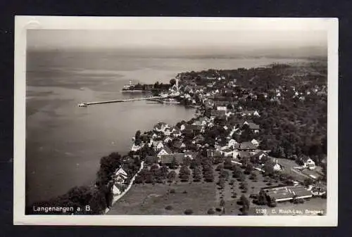 110203 AK Langenargen am Bodensee Luftbild Fotokarte um 1932