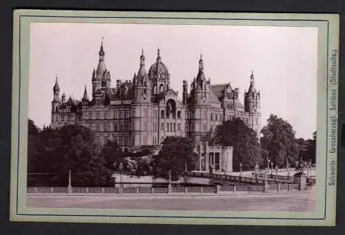 107920 AK Schwerin Schloß Stadtseite Foto auf Hartpappe 1894