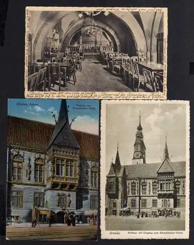 107576 3 AK Breslau Bürgersaal Schweidnitze Keller 1937 Eingang Rathaus 1923 192