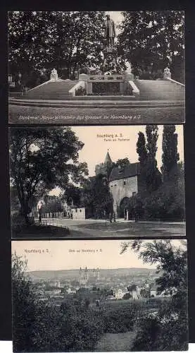 105761 3 AK Naumburg Saale Marientor 1913 Kaiser Wilhelm Denkmal 1909 Panorama 1