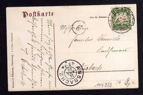 104999 AK Waldheim 1906 Villa Verlag H. Nüsslein Nürnberg Bayr. Bahnpost 1906