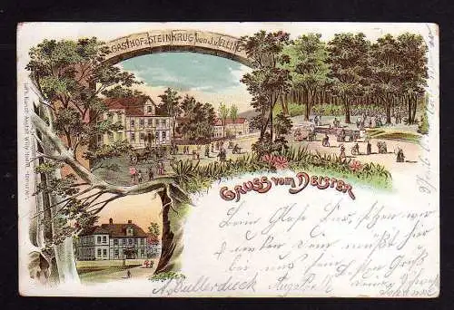 103190 AK Litho Barsinghausen Bahnhof 1898 Kirche Kloster Deister Hotel