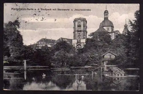 47681 AK Mannheim Sternwarte Jesuitenkirche 1912