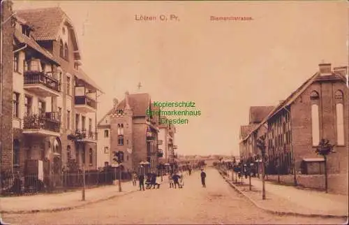 161332 AK Lötzen O. Pr. 1909 Bismarckstrasse