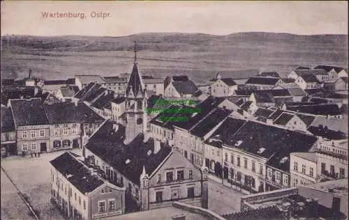 161346 AK Wartenburg Ostpr. 1919 Barczewo Panorama mit Markt Rathaus