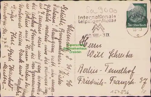 157896 AK Chemnitz 1936 Bernsdorferstraße