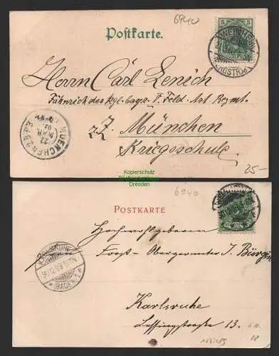 155389 2 AK Weinheim an der Bergstraße Kleeblatt Karte 1903 1899