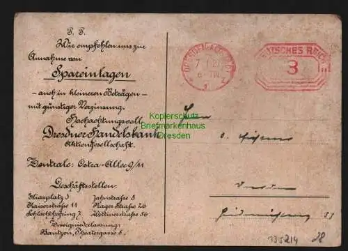 135214 AK Dresden Dresdner Handelsbank Ostra Allee Haus der Kaufmannschaft 1927