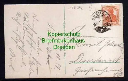 119542 AK Kreuz an der Ostbahn Bahnhof Gleisseite 1917 Brücke für Fußgänger