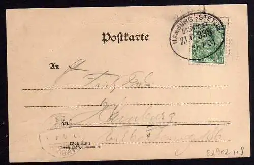 82902 AK Ahrensburg 1901 Kaiser Wilhelm Denkmal Bahnpost Hamburg Stettin